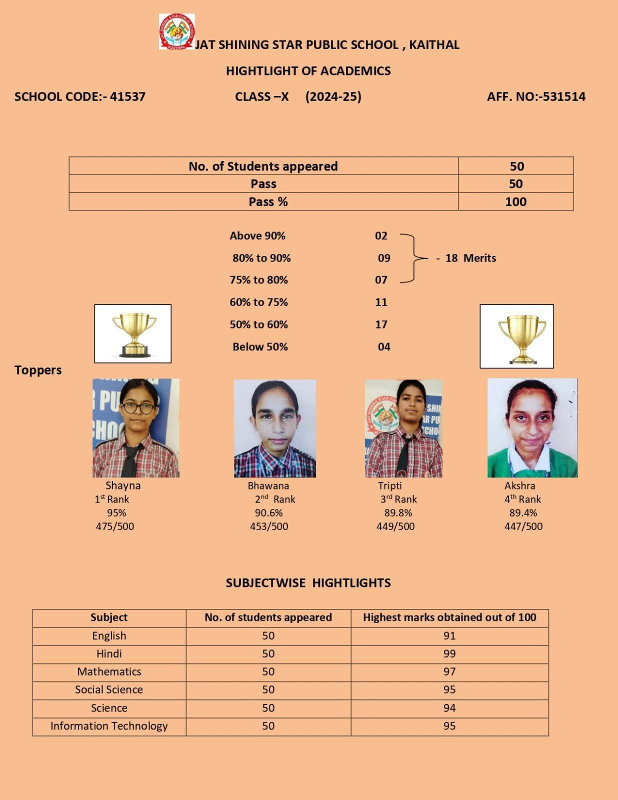 Result Class X 2024-25